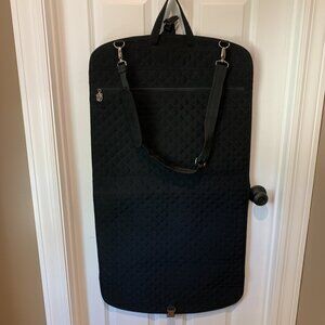 VERA BRADLEY black quilted travel garment bag  EUC